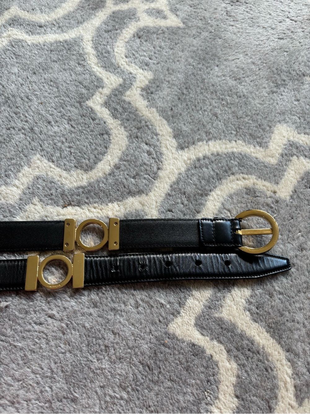 Salvatore Ferragamo Black XS Black and Gold Belt - Picture 7 of 13